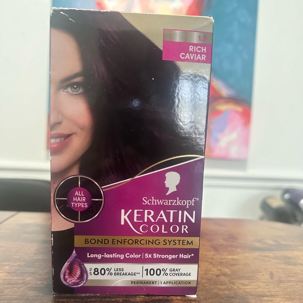 Schwarzkopf Keratin 1.9 Rich Caviar Permanent Hair Dye Kit